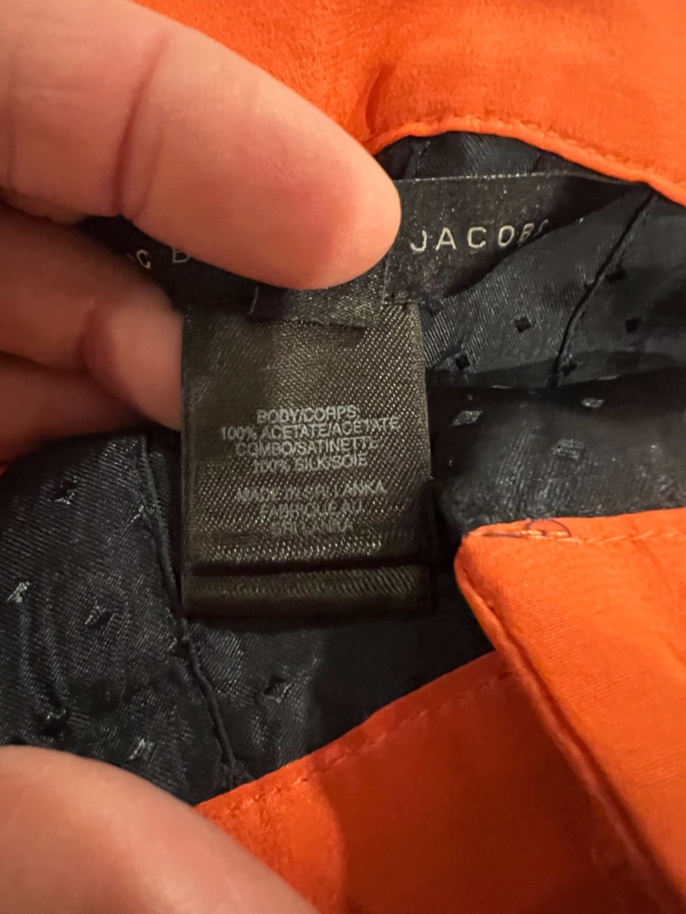 Marc Jacobs Black Silk Tank with Rust Trim - Picture 3 of 7